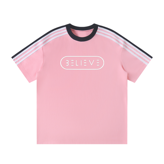 Unisex Colorblock Striped T-Shirt