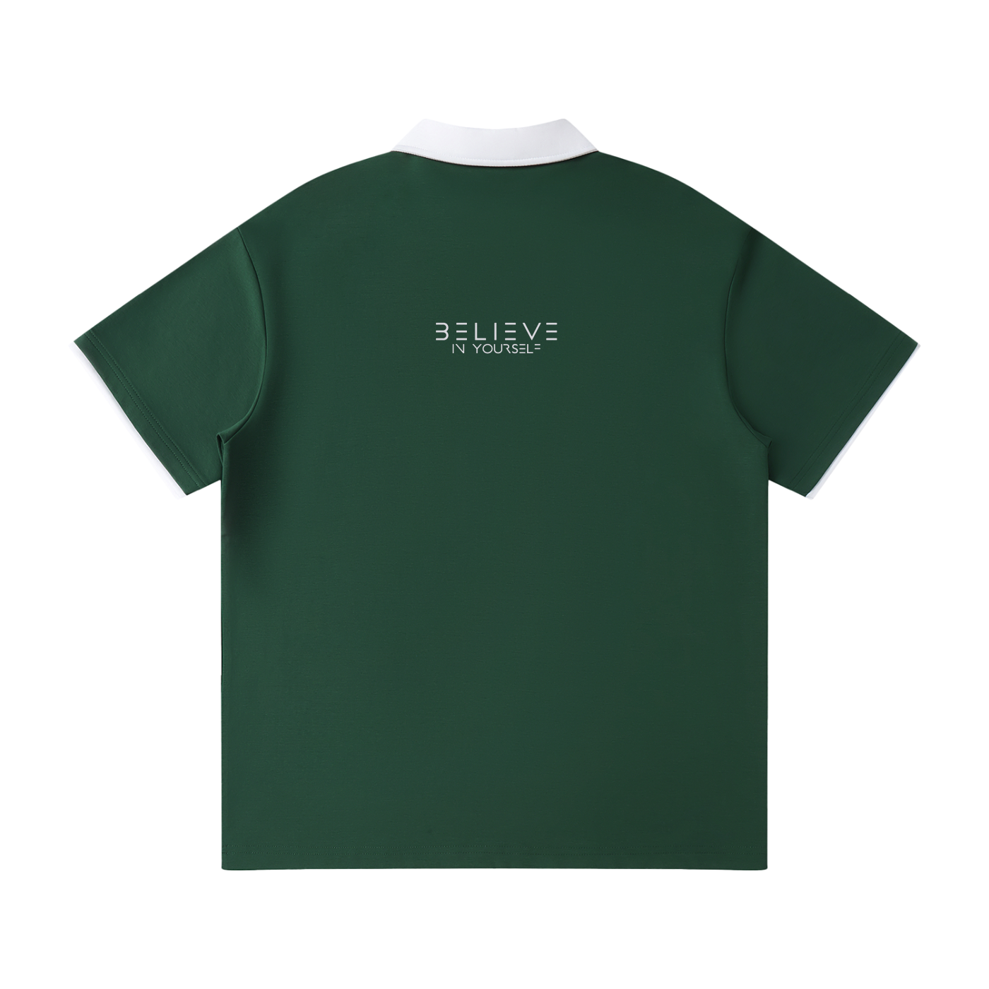 Contrast Collar Raglan Polo Shirt