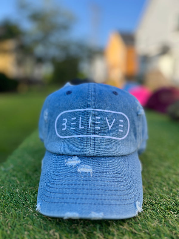 Denim BELIEVE Dad Cap