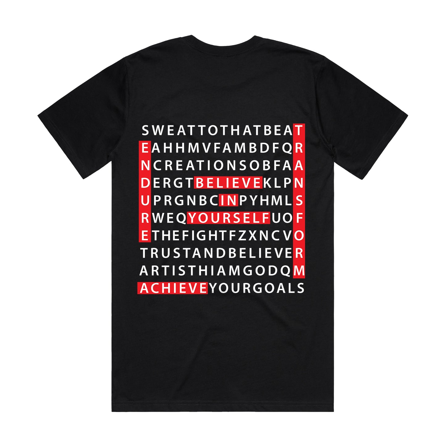 Black Word Search T-Shirt