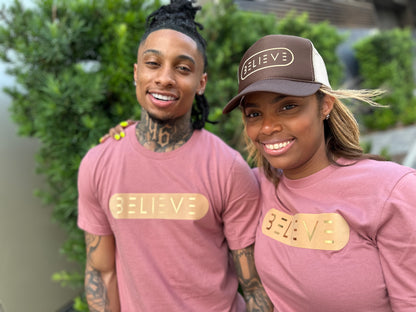 Mauve Believe Tee